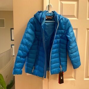 NWT Girls Timeless Spyder hooded down jacket Size Youth Large